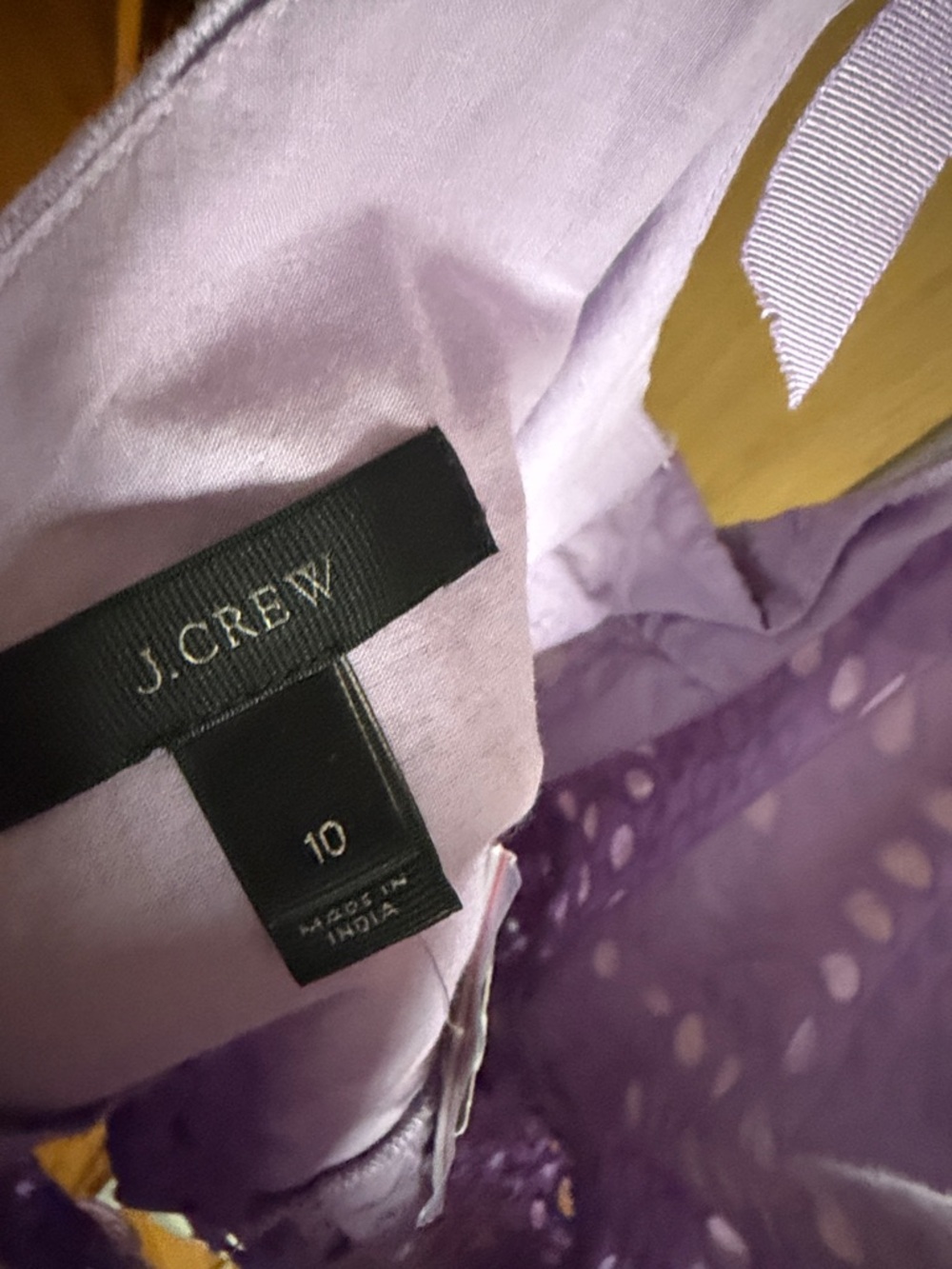 J. Crew Lavender Eyelet Tie-Shoulder Peplum Camisole - Picture 4 of 6